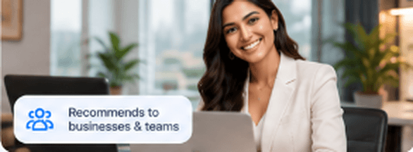 Priya Singh recommending IdentiQ to businesses and teams